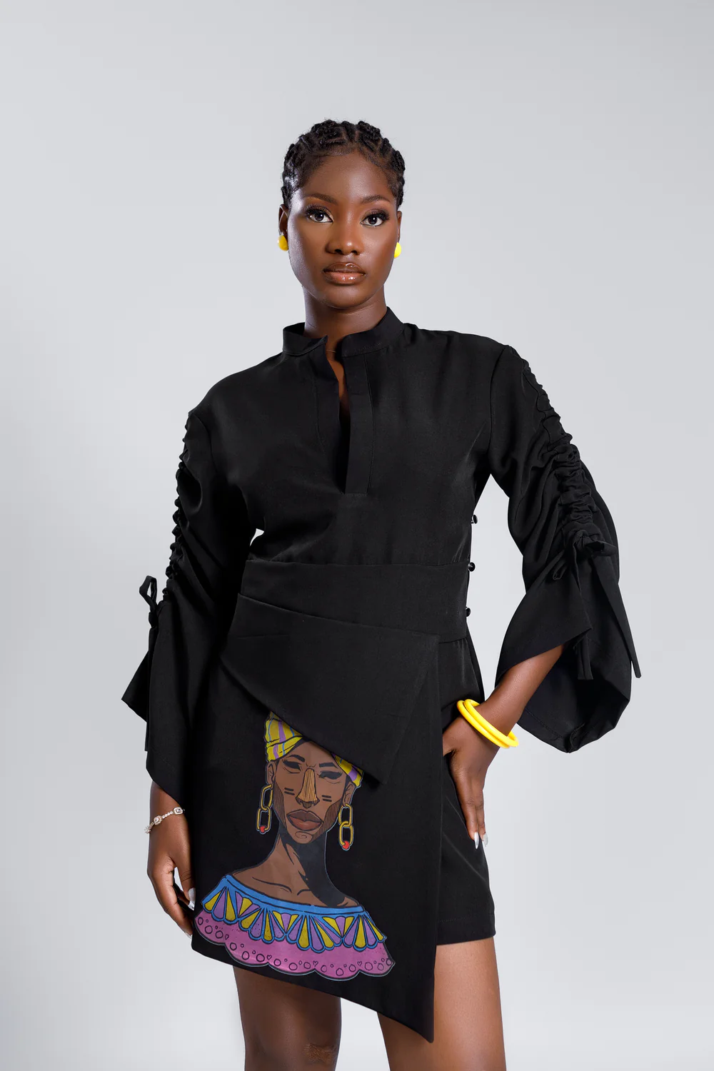 WRAP DRESS IN BLACK